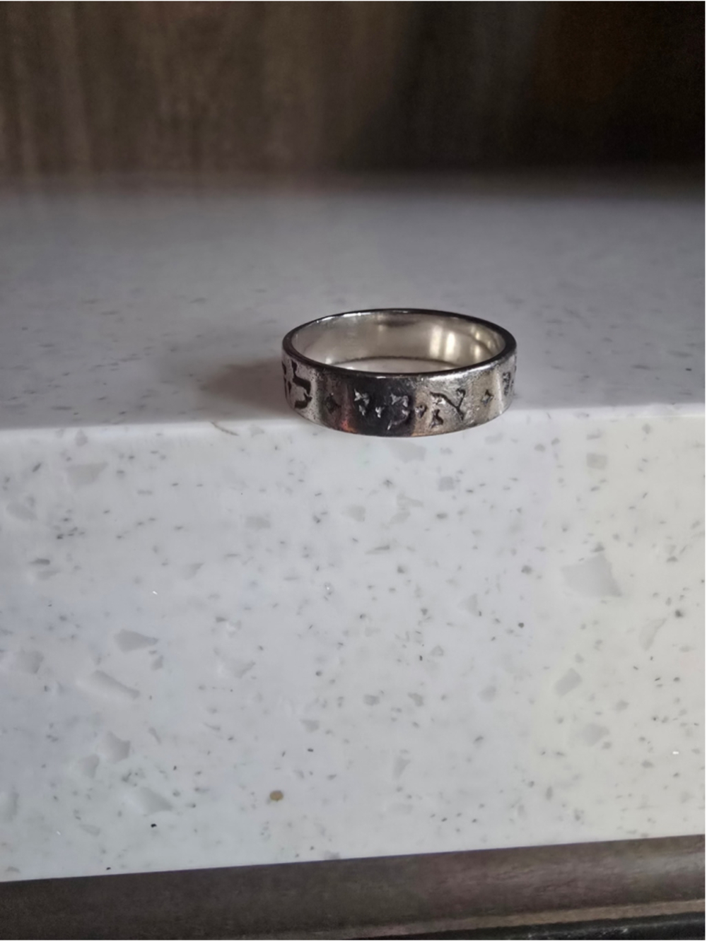 Laurel Elliott DVB 925 Sterling Silver Hebrew Ani L'dodi Poesy Band Ring 6.5